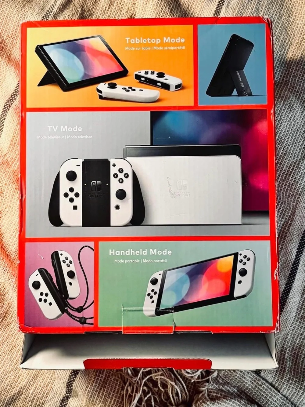 Nintendo OLED Console with White and Black Joy‑Con